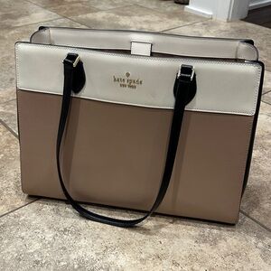 Kate Spade Two-Tone Beige and Black Tote
